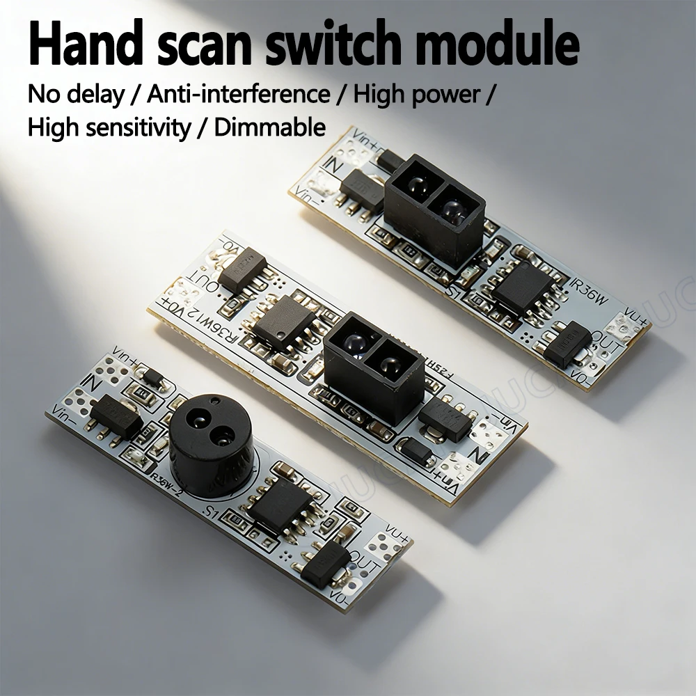 Mini Hand Scan Switch Module For Built-in Intelligent In Light Tube PCB Switches With 3.7V-24V Door Control Switch PCB