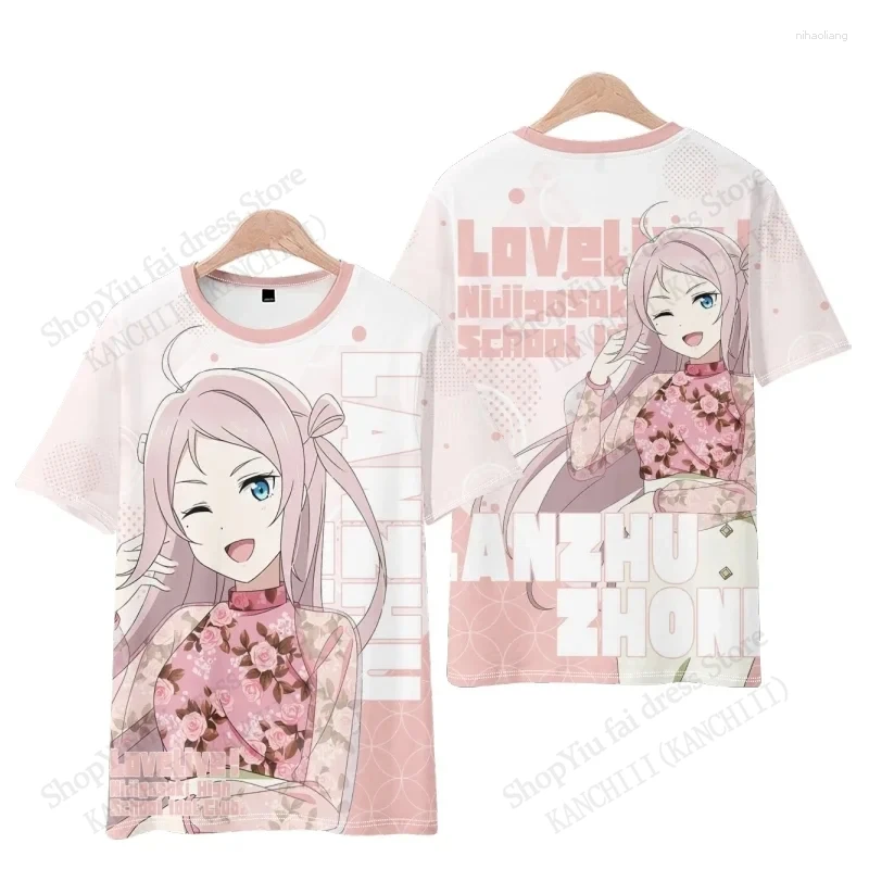 حب الحياة! Nijigasaki المدرسة الثانوية المعبود نادي أنيمي ثلاثية الأبعاد تي شيرت مطبوع الرجال النساء موضة تي شيرتات قصيرة الاكمام طفل بلايز تيز صبي فتاة