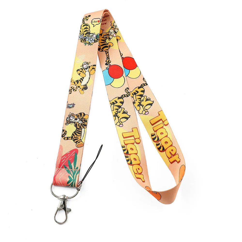 Winnie the Pooh Stitch Cordino per chiavi Portachiavi Porta badge ID Carta di credito Pass Hang Rope Lariat Telefono Fascino Regalo