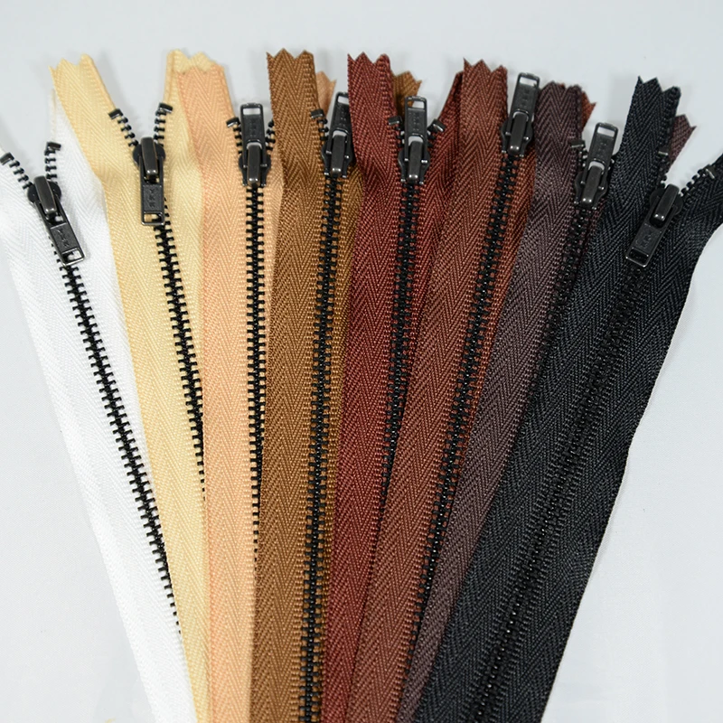 

20 шт./лот, винтажная молния YKK 3 # 20 см металлический DA тянуть черный медный антиникель закрытый конец карманный воротник брюки косметичка ремесло Diy