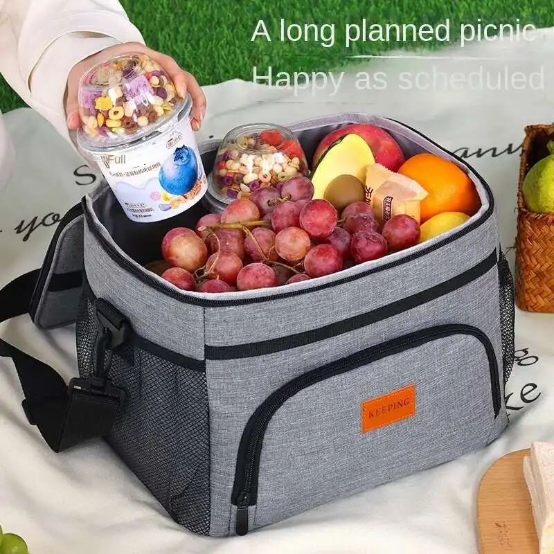

2025 fashion ice Handheld Food dinner bags Multifunctional Large Capacity Outdoor Camping Picnic Bag