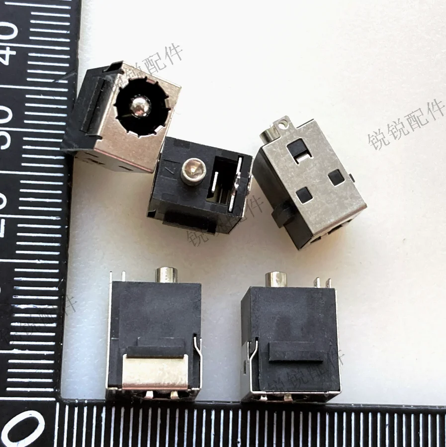 For vertical DC power source socket 5.5x2.5core welded wire 3P power interface Female DC charging port