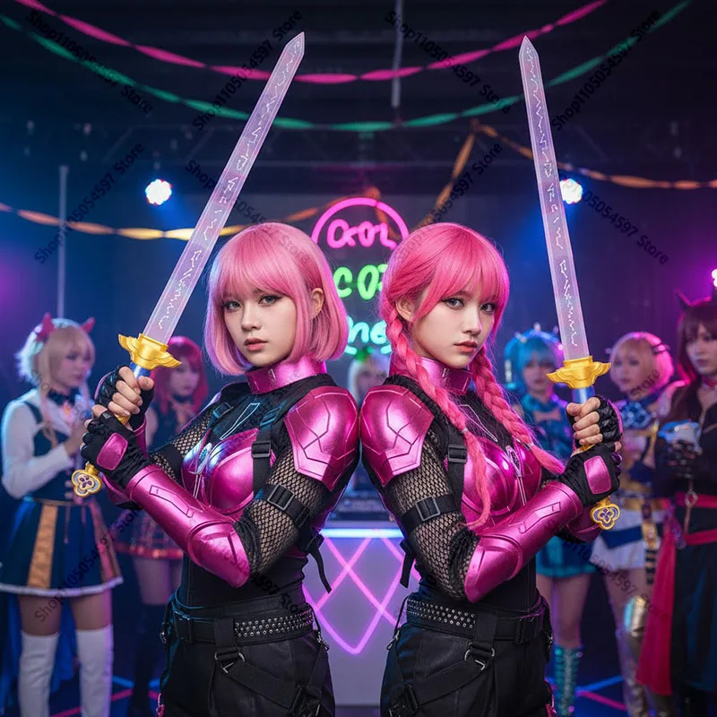 الكرتون K-pop شيطان هنتر زوي لعب الأدوار الدعائم نبال السيوف سكين الملحقات البلاستيكية اليدوية تزيين مُثبت هدايا الحفلات #2