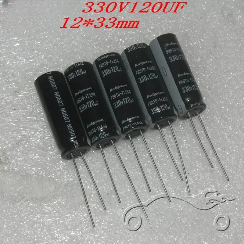 5PCS Japan Rubycon PHOTO-FLASH flash electrolytic capacitor 330V 80UF 100UF 110UF 120UF capacitor