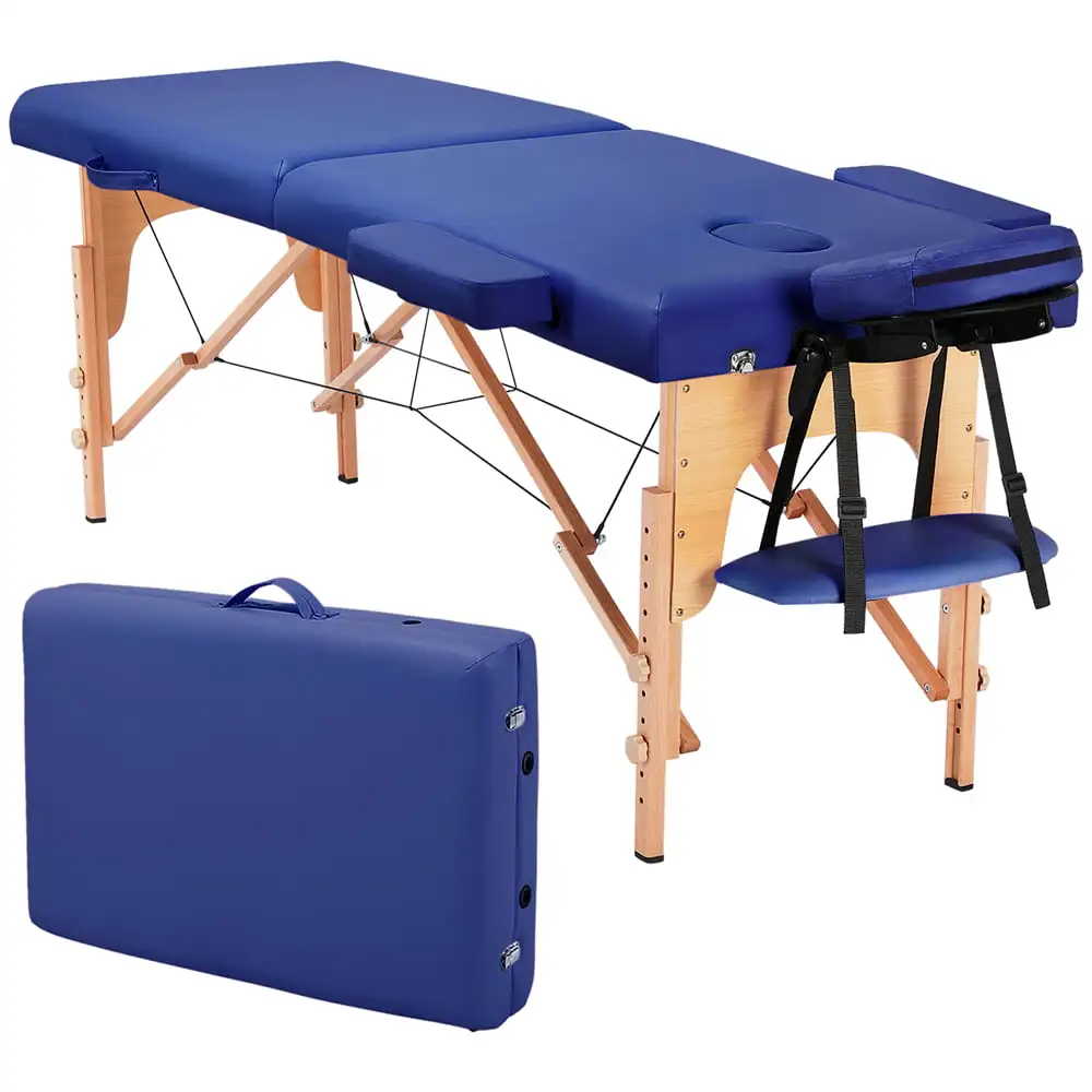 

84" Adjustable Portable Wooden 2 Section Massage Table,