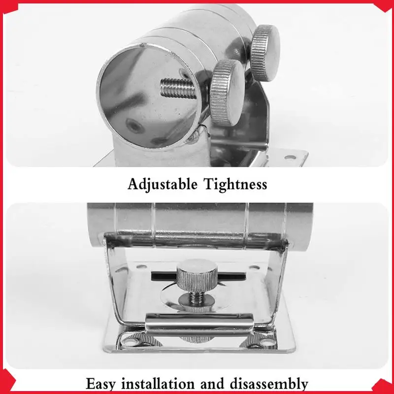 

B17B 2Set Parasol Balcony Bracket Stainless Steel Fishing Case Adjustable Umbrella Stand Wall Mounted