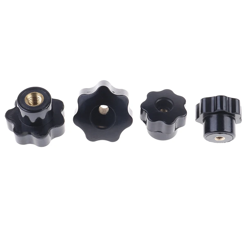 Plastic M4/M5/M6/M8 female thread seven star shaped head clamping nuts knob