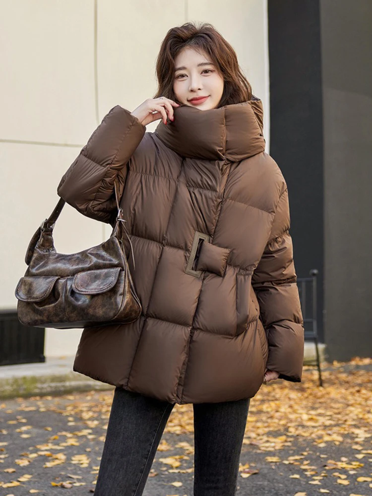 Winter Mittlere Länge Mit Kapuze Unten Jacke Frauen Weiße Ente Unten Parker Unten Jacken Weibliche Dicke Warme Wasserdichte Outwears Mantel