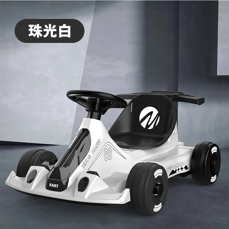 Children's electric go kart anti rollover drift four-wheel car, men and women can sit and charge remotely