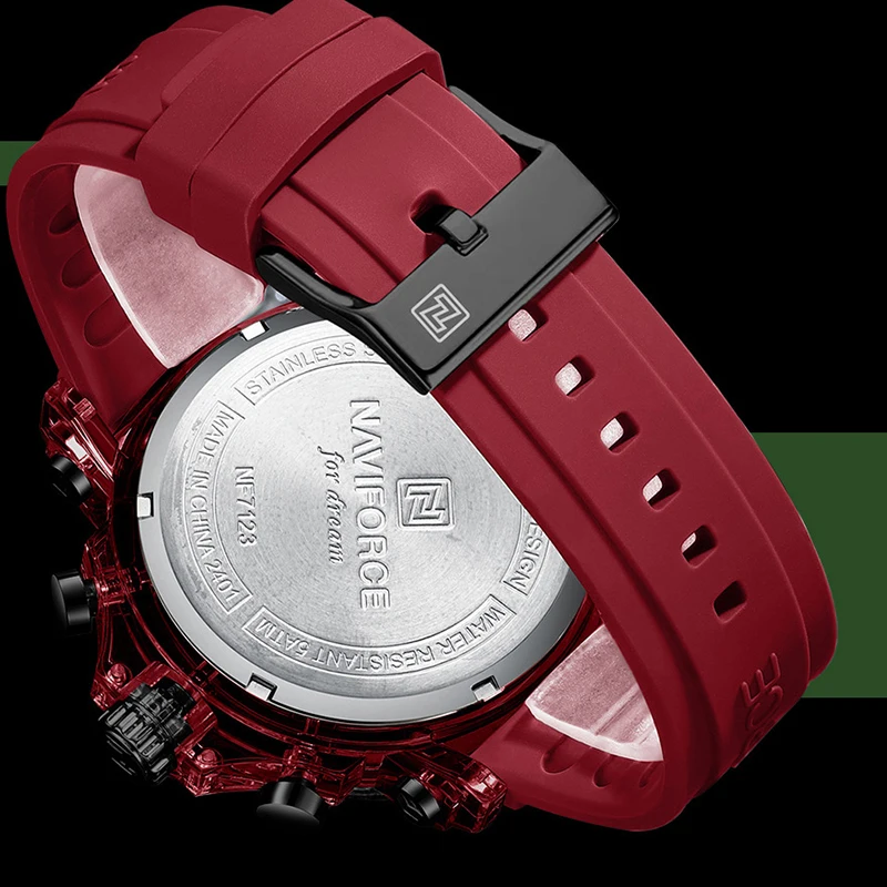 Новый стиль NAVIFORCE мужские наручные часы противоударные 5ATM водостойкие высококачественные часы с силиконовым ремешком для мужчин кварцевые спортивные мужские часы