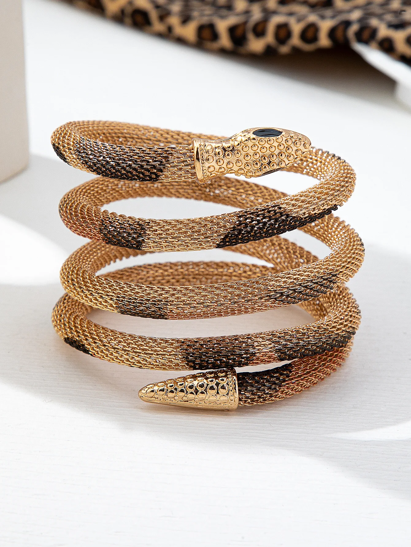 Fashionable retro snake necklace collar bracelet arm ring multifunctional wearing accessories niche design trendH0732+MS23-1SL