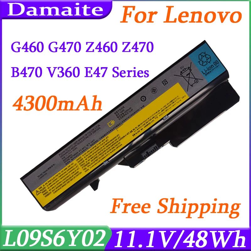 

L09L6Y02 Laptop Battery For Lenovo IdeaPad G460 L09M6Y02 L09S6Y02 L10C6Y02 G560 Z370 B570 B575 V470 G475 G565 B480 G560E