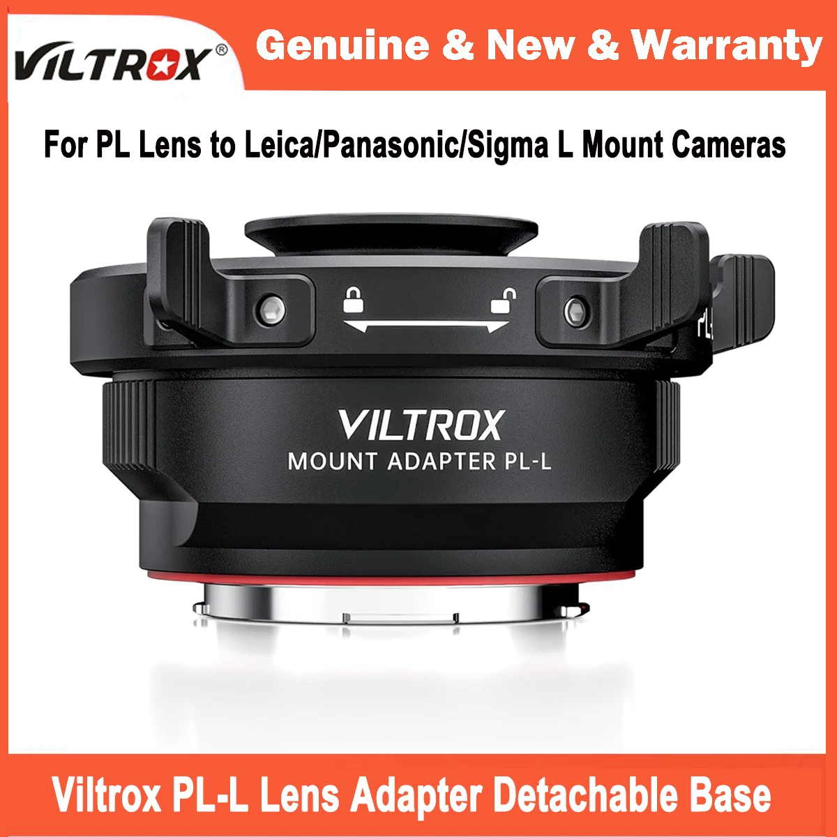 Viltrox PL-L Lens Adapter Detachable Base Manual Focus MF For PL Mount Lens Transfer to Leica Panasonic Sigma L-mount Cameras