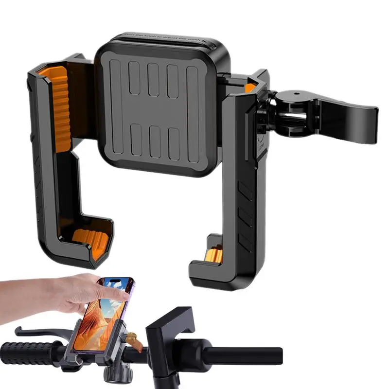 Motorcycle Phone Mount Universel Anti-Shake Phone Holder Mortorcycle Handlebar Cell Phone Clamp Bicycle Phone Holder For Scooter