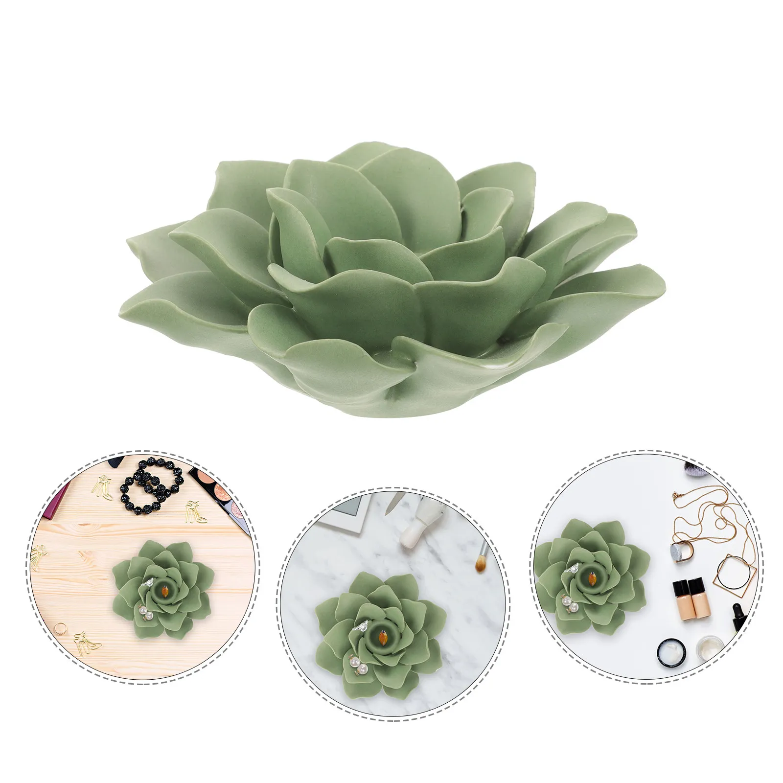 Ceramic Jewelry Tray Ring Holder Compact Size Jewelry Dish Organizer Trinket Tray Trinket Dish view 3