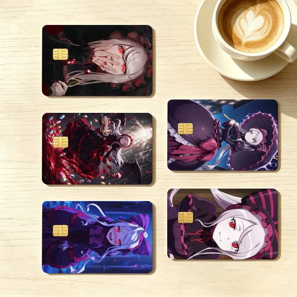 Anime O-Overlord Shalltear Bloodfallen Credit Card HD Stickers Small Chip Waterproof Sticker Game Card Decal Gift