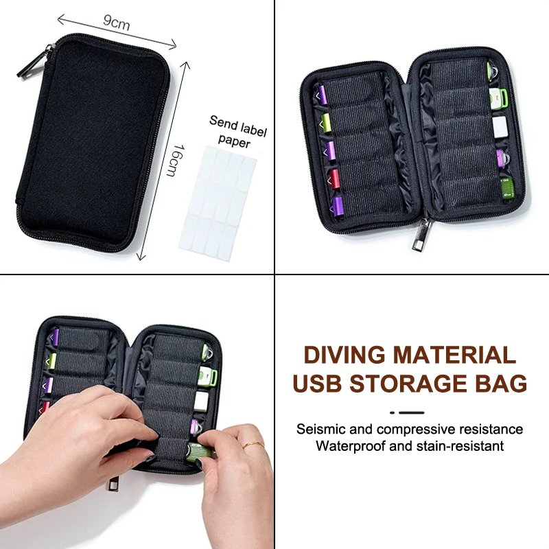 USB Flash Drive Case Storage Case Holder Storage Bag USB Flash Drive Electronic Accessories Organizer For USB Flash - New Design
