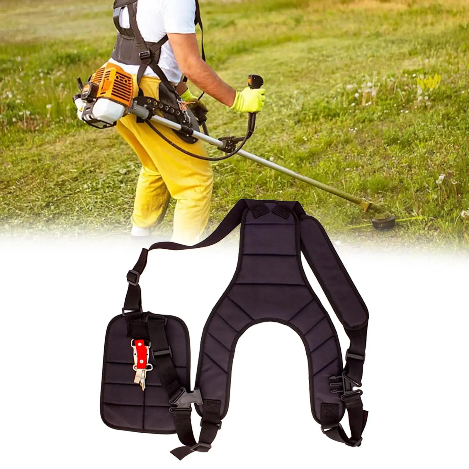 

Strimmer Harness Strap Padded Belt Gardenning Brush Cutter Weedeater Grass