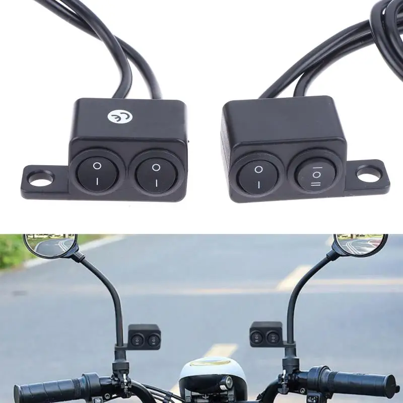 【MO】Motorcycle Switches Connector Handlebar Two Gears/Three Gears Button Push Light On/Off Button Waterproof Switch
