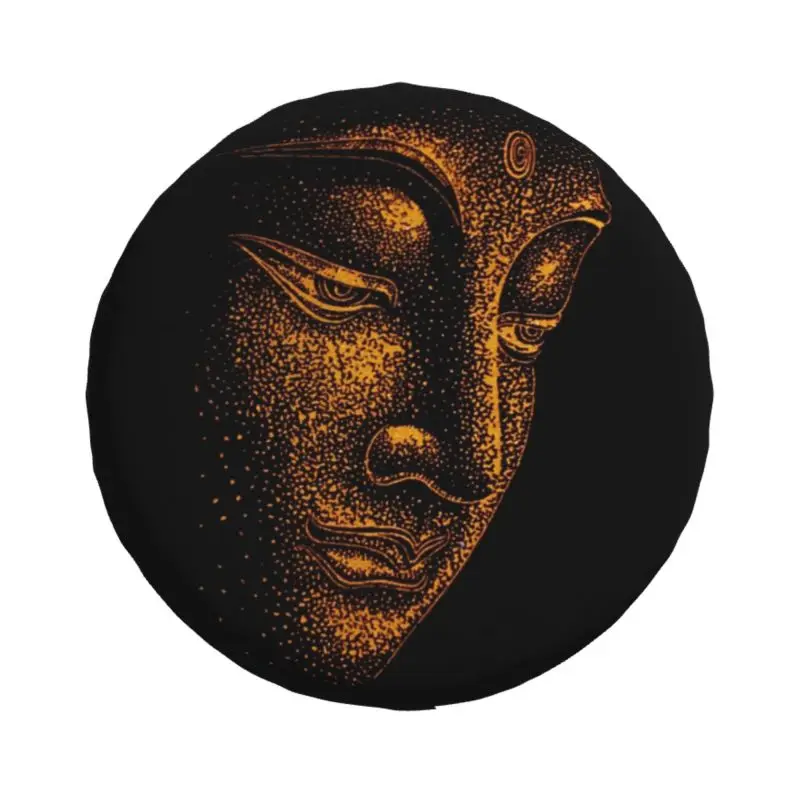 Golden Buddha Tire Cover 4WD 4x4 RV Buddhism Meditation Spiritual Spare Wheel Protector for Honda CRV 14