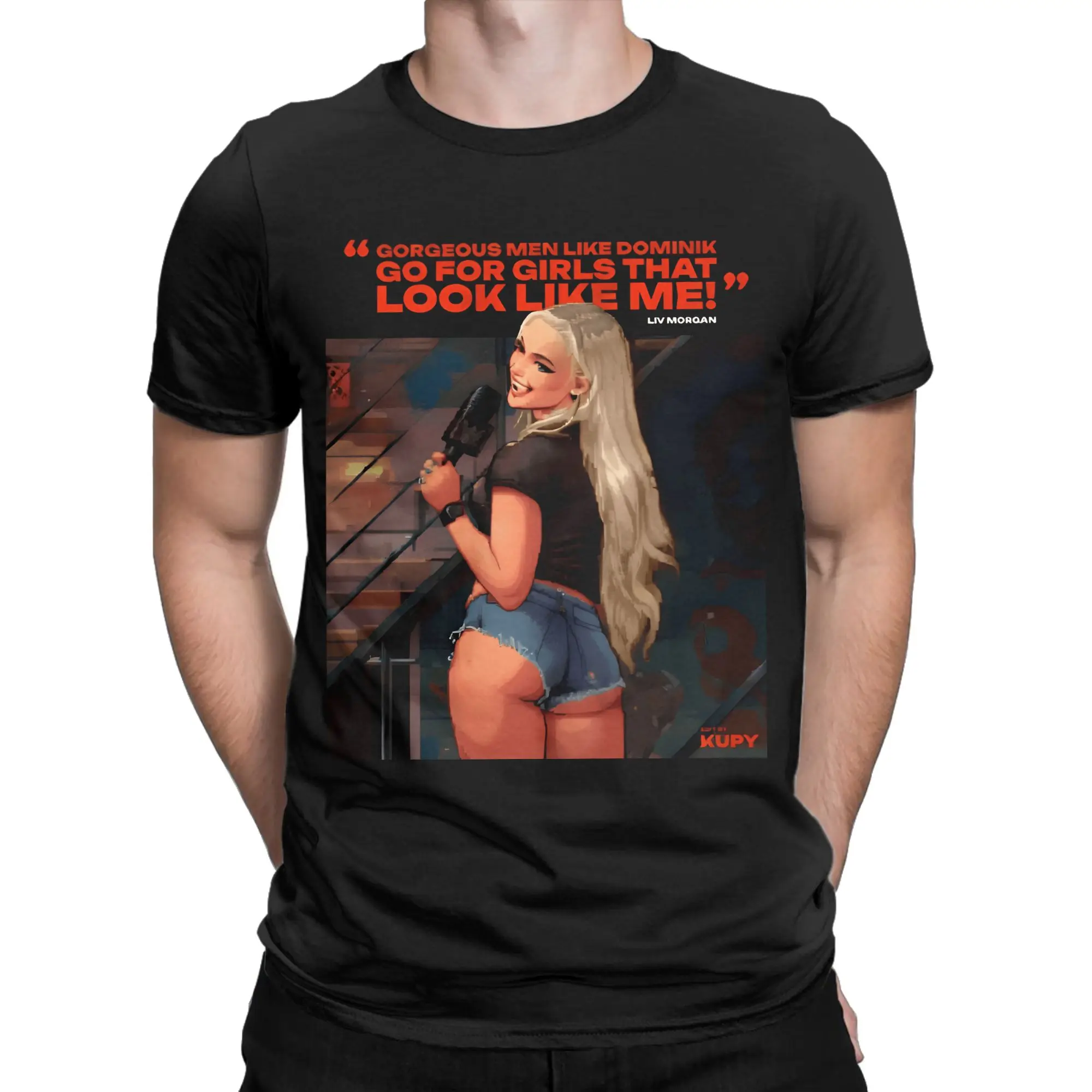 Liv Morgan You Nitwit T Shirt  Leisure T-Shirts Short-Sleeve Vintage Tops Summer Pure Cotton Comfortable Plus Size Clothing