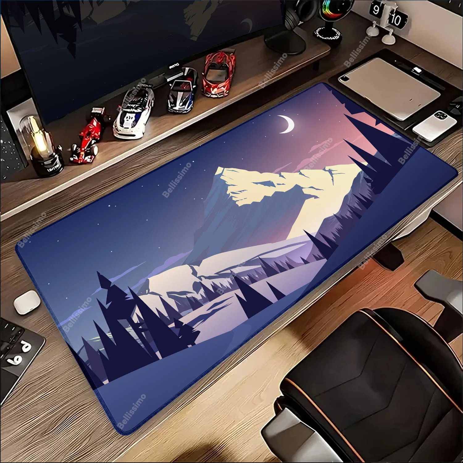 

Cartoon Forest Silhouette Laptop Game Mousepad Gaming Accessory Non-slip Mouse Pad Large Locking Keyboard Deak Mat for Cs Go LOL