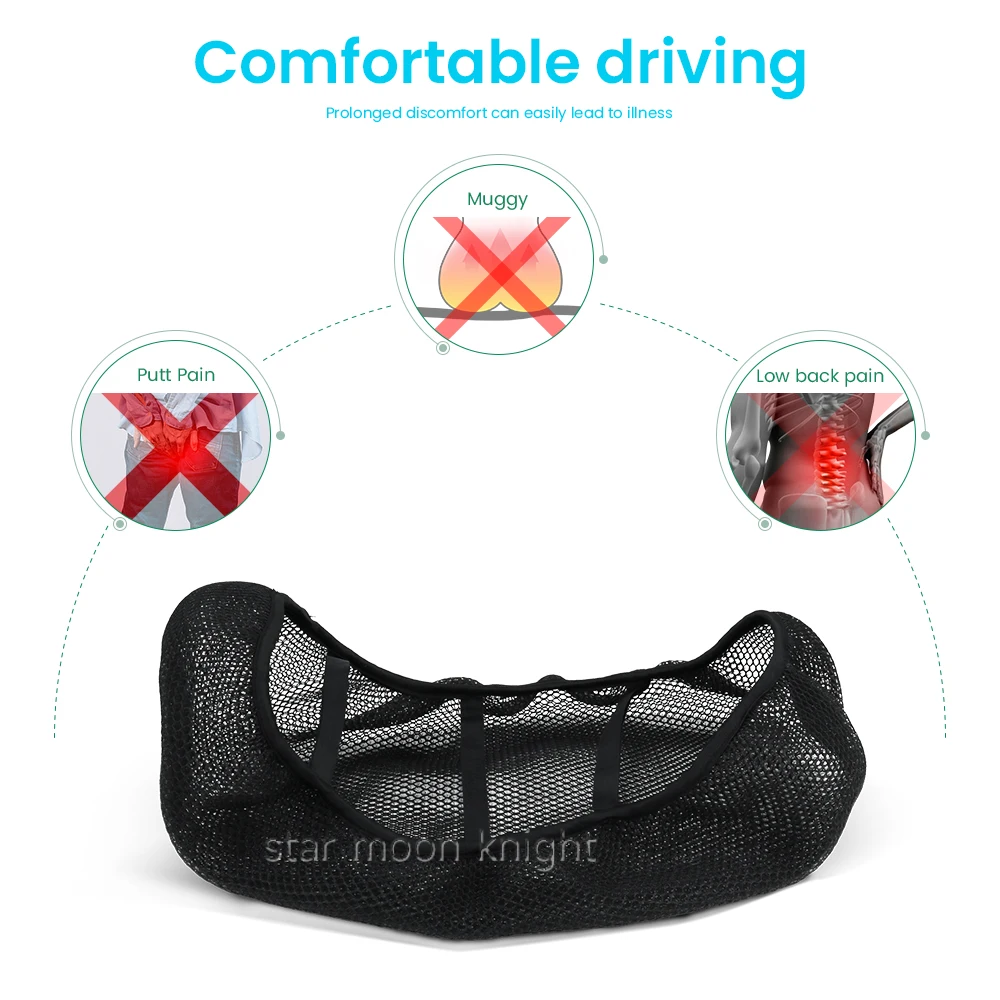 For Honda NX400 NX500 NX 400 500 2024 2025+ Motorcycle Seat Cover Heat Insulation 3D Mesh Fabric Breathable Protection Cushion