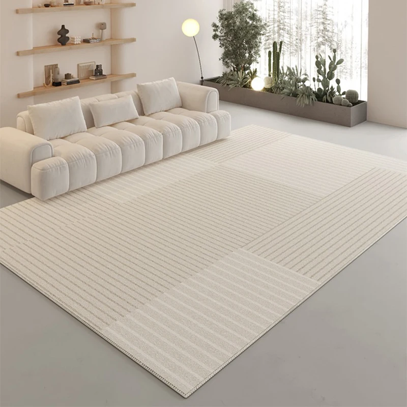 

Living Room Carpet Non-slip Waterproof Bedroom Floor Mat Large Size Home Decoration Rugs Minimalist Lines Loop Pile Mats 거실 카펫