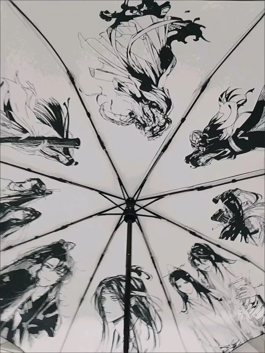 سيد المسار الشيطاني "مظلة محيطية "وي ووشيان وانغ جي" مظلة الألم مظلة حماية أوتوماتيكية من الأشعة فوق البنفسجية هدية عيد ميلاد