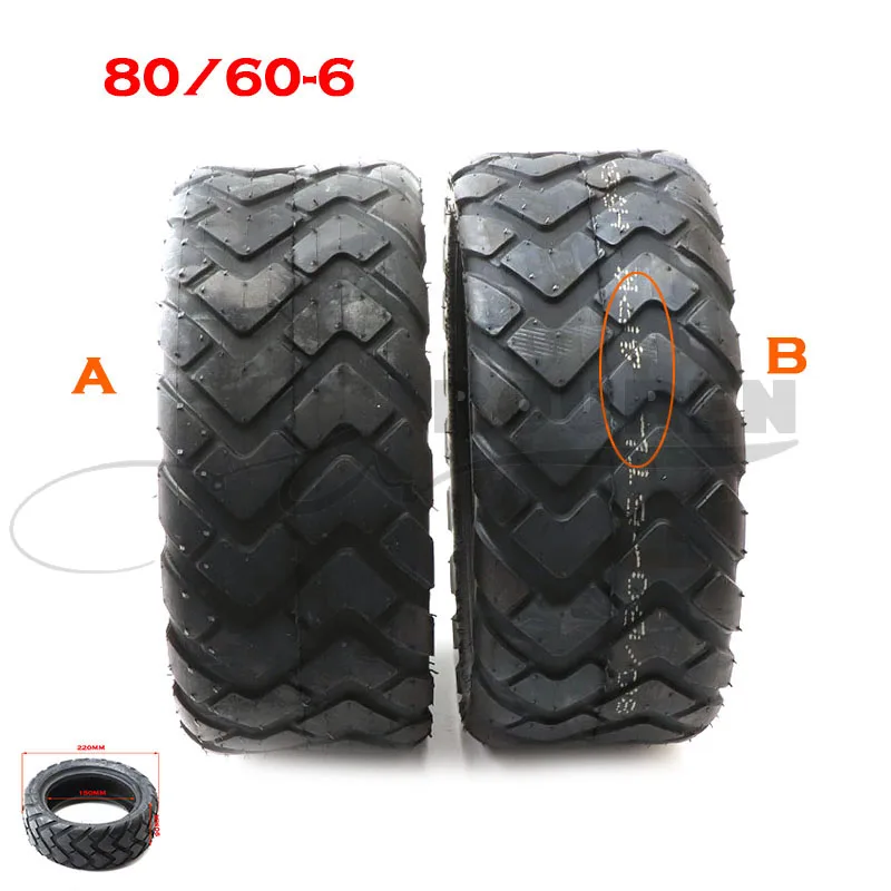 

two options 80/60-6 tire tubeless scooter wear-resistant for New electric mini kibe avt All of this model