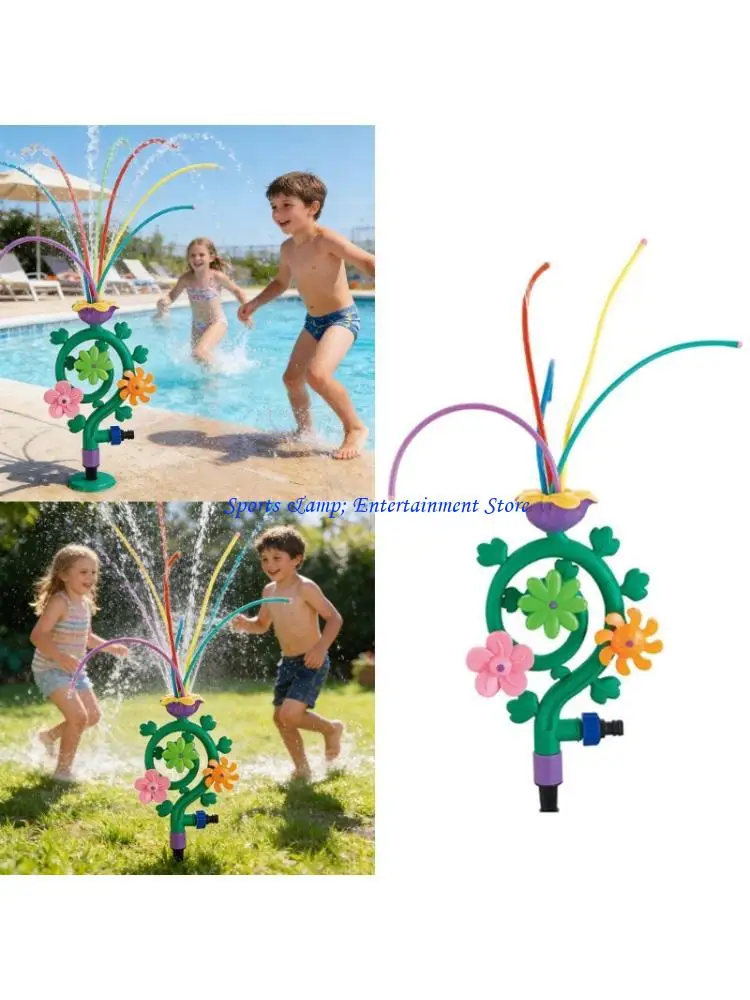 G7NF Easy Connecting Outdoor Rotating Water Sprinkler Watering Tool Garden Toy Set For Lawn Care And Childrens Summer Play