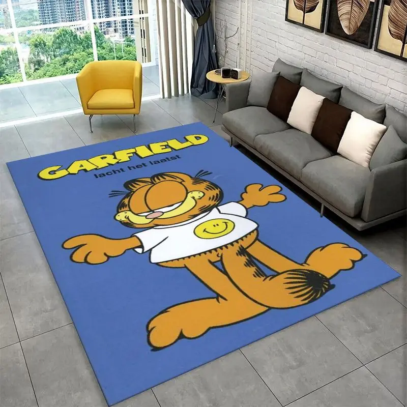 Funny G-Garfield Cartoon Cat Non-Slip Area Rug Soft Carpet for Living Room Bedroom Kid Playroom Sofa,Home Decor Doormat Gift