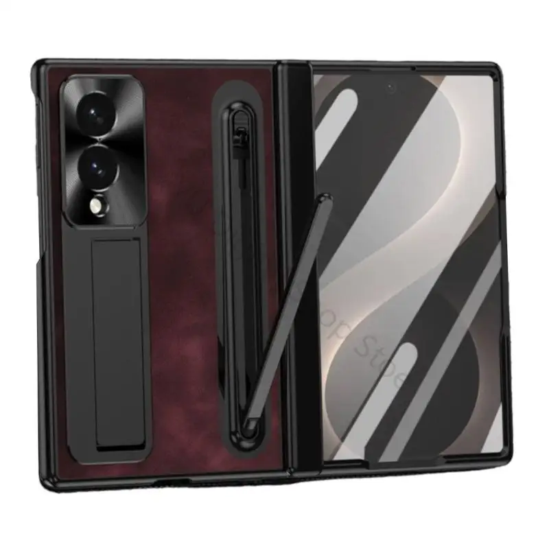 96BA Rear Stand Phone Case with Rigid Shell and Folding Access