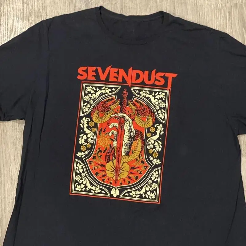 

Vintage Rare 1990's Sevendust Band Black T Shirt Cotton Full Size FR286