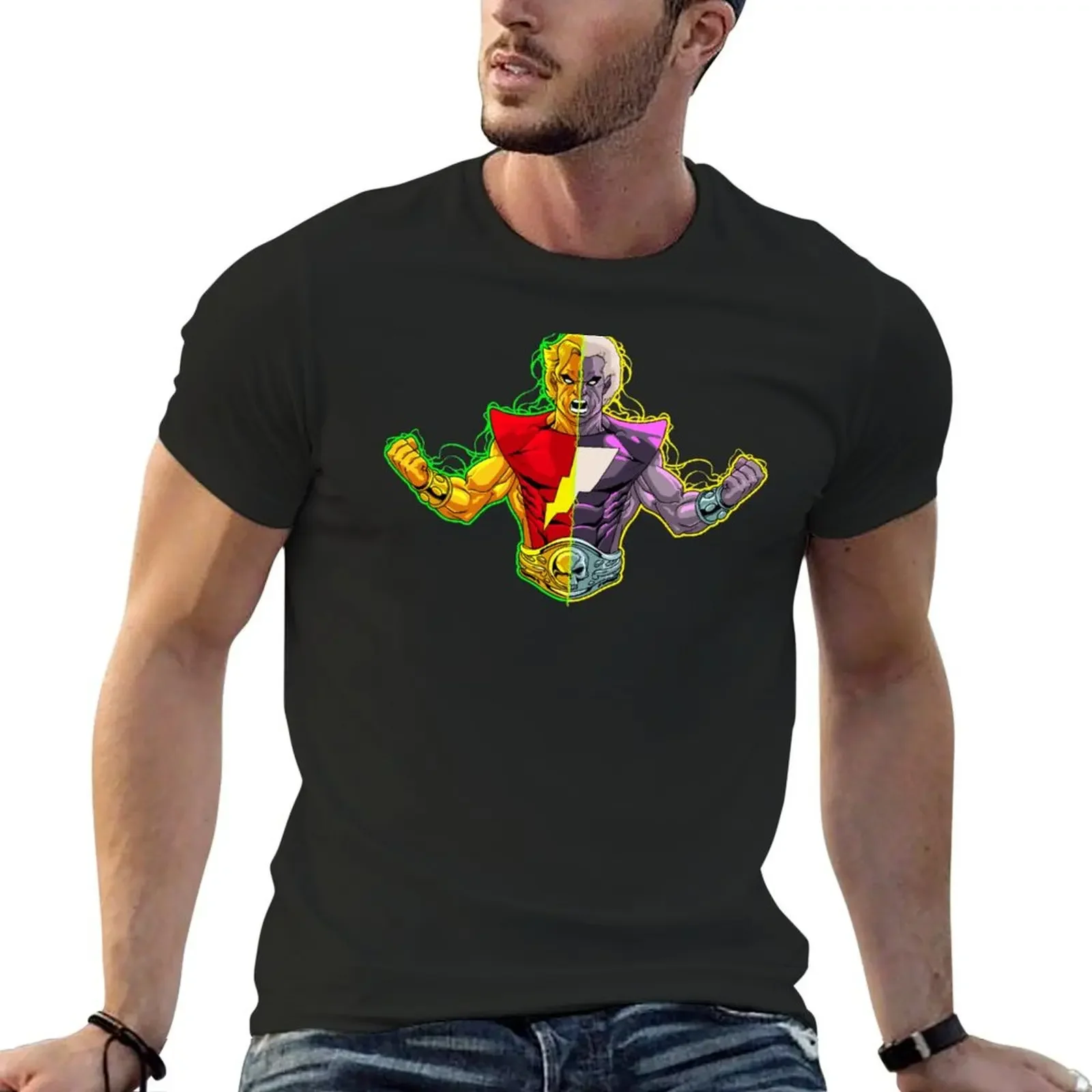 

Warlock and Magnus T-Shirt plain vintage blacks compression shirt men