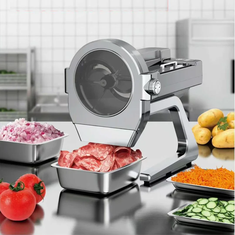 220V Electric Fruit Vegetable Slice Dicing Machine Potato Carrot Banana Chips Cutter Premium Frozen Meat And Vegetable Cutt