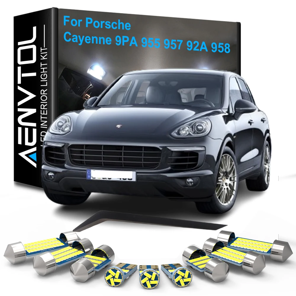 24pcs Car LED Interior Lights Canbus For Porsche Cayenne 9PA 955 957 92A 958 2002-2018 Dome Vanity Mirror Trunk Foot Door Lamps