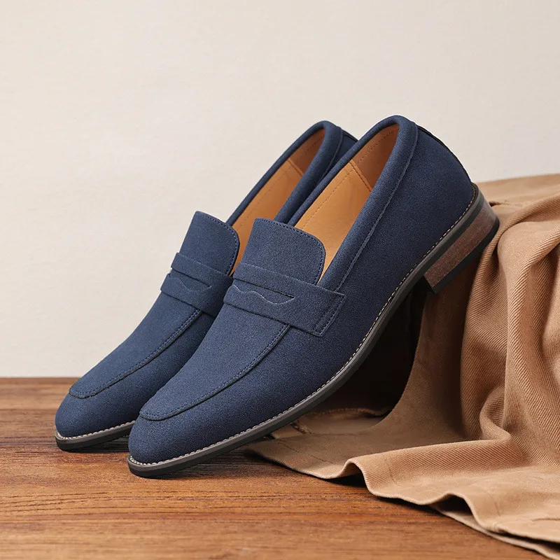 Designer Men's Moccasin Tassels Slip On Loafers Suede Leather Shoes Men Dress Shoe Office Casual Business Gentleman Shoe For Man