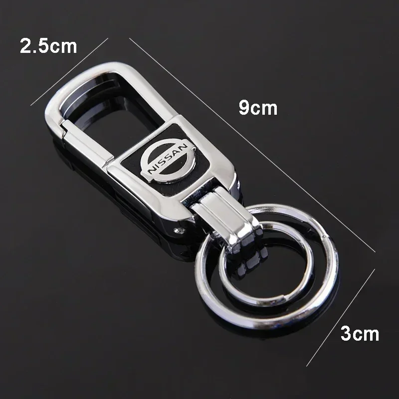 Car Logo Keyring Keychain for Nissan Qashqai J10 Sunny Trail Leaf Almera Note Skyline R34 Patrol Y61 Murano Z50 Key Chain Holder