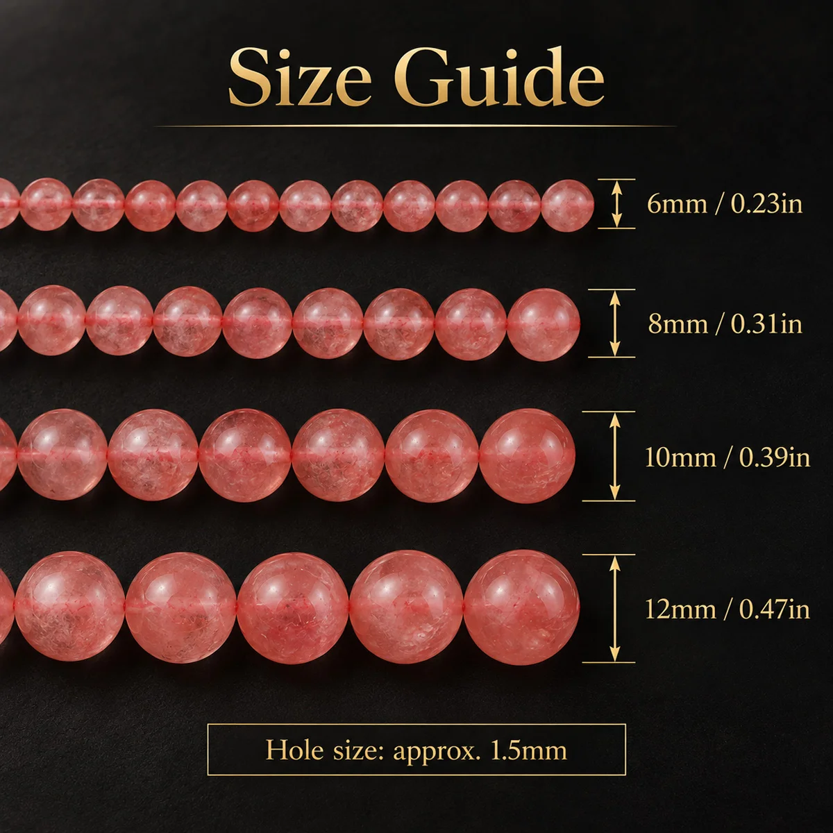 6-12mm 16pcs Half Strand Watermelon Red Stone Spacer Loose Beads For Jewelry Making DIY Bracelets Necklace Accessories