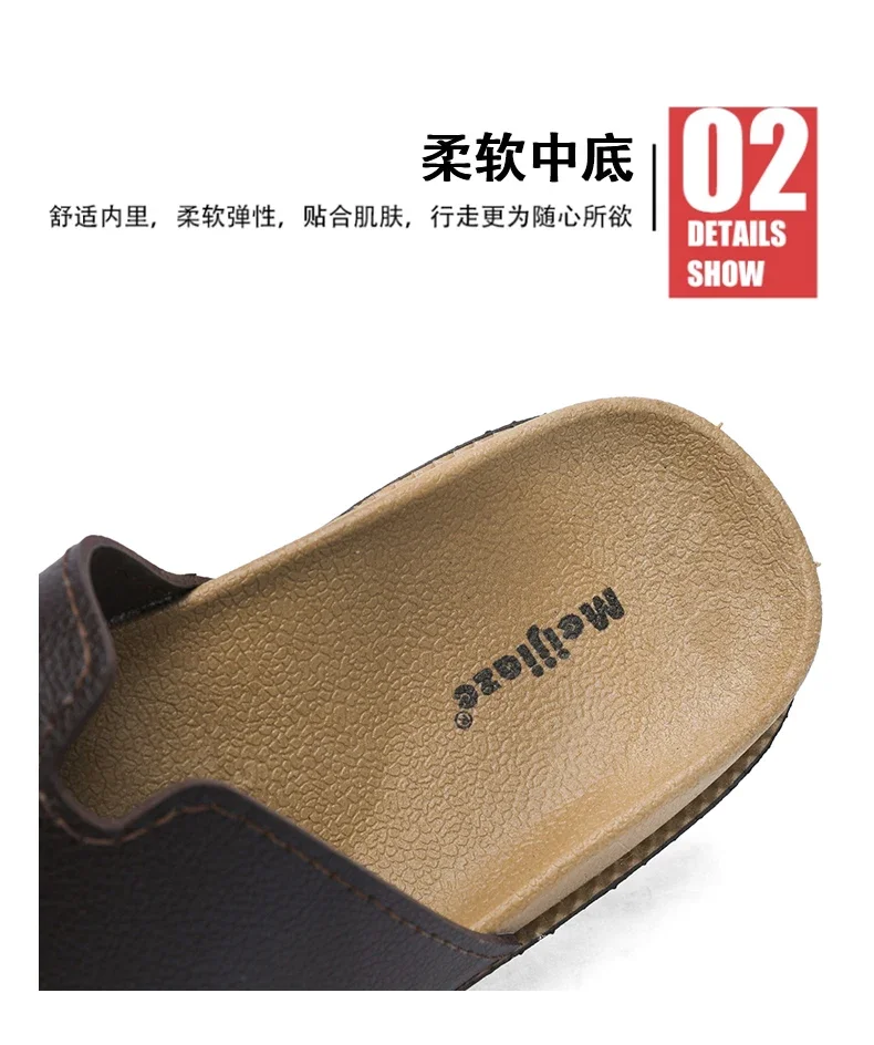 Modische schwarze Herren-Slipper, bequeme, weiche Plateau-Slipper für Herren, Designer-Freizeitslipper, Outdoor-Strandschuhe, Herren-Slides – Detail 5