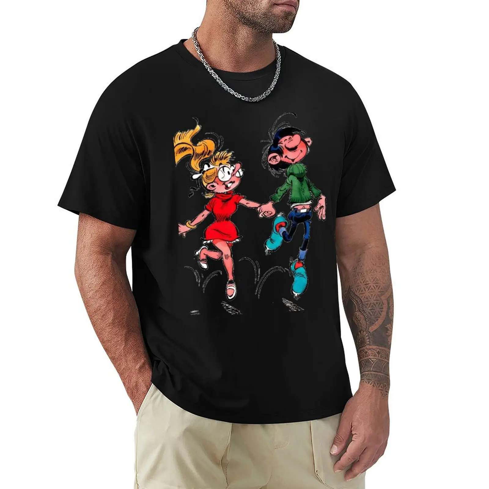 Gaston lagaffe T-Shirt Thanksgiving Day Tee Top