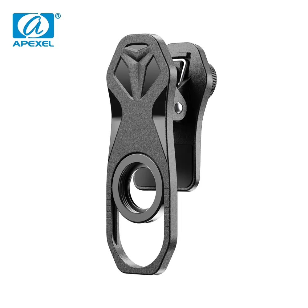 APEXEL Telescope Phone Lens Clip with 17mm Thread for Camera Lens Universal Monocular Metal Clip for iPhone X XS Samsung Xiaomi