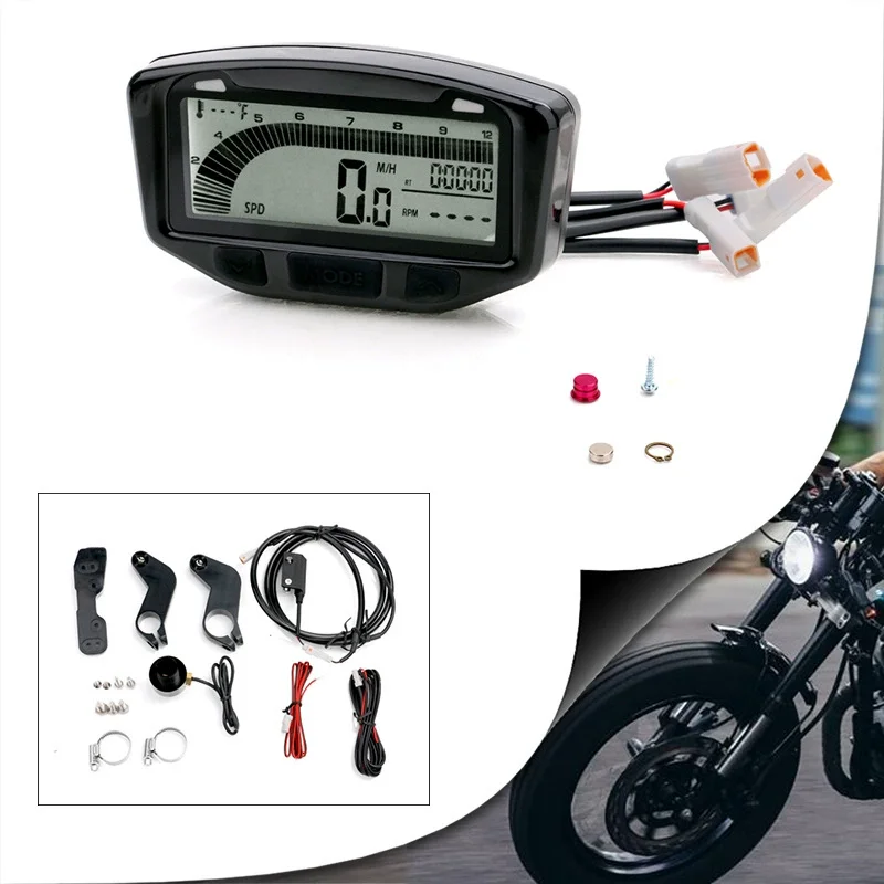 752-119 Motorcycle Modified Bicycle Yacht UTV/ATV Universal LCD Instrument