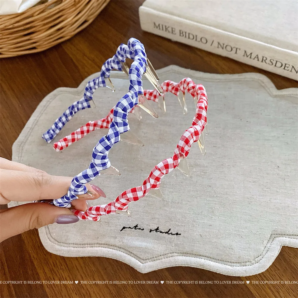 Retro Polka Dot Wave Headband Simple Korean Versatile Anti-slip Headband Sweet Elegant Women Hair Accessories Makeup Beauty Tool