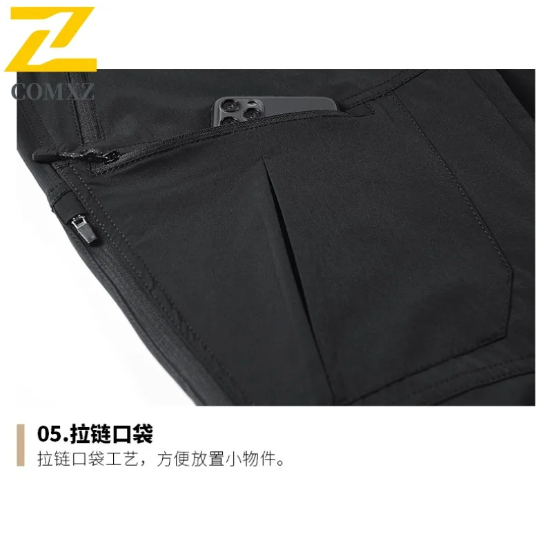 EiAO الرجال الربيع والخريف سريعة الجافة سراويل للتسلق مقاوم للماء يندبروف تنفس حجم كبير ملابس العمل في الهواء الطلق التخييم تسلق الجبال #4