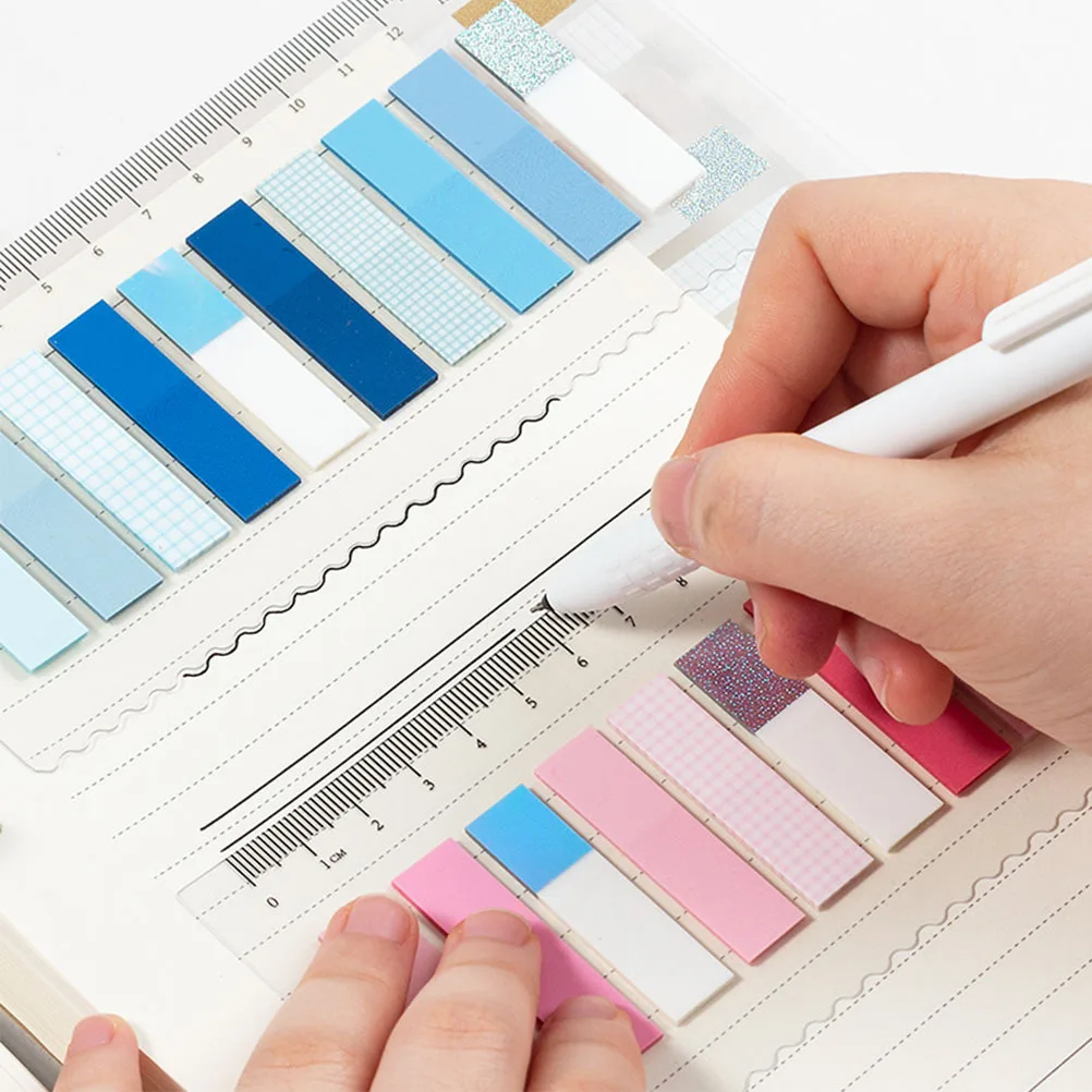 6 مجموعات من ملصقات علامات الصفحة الملونة اللامعة، وسادات مذكرة ورقية، علامات تبويب مؤشر لاصقة قابلة للإزالة، مستلزمات توضيحية للكتاب #3