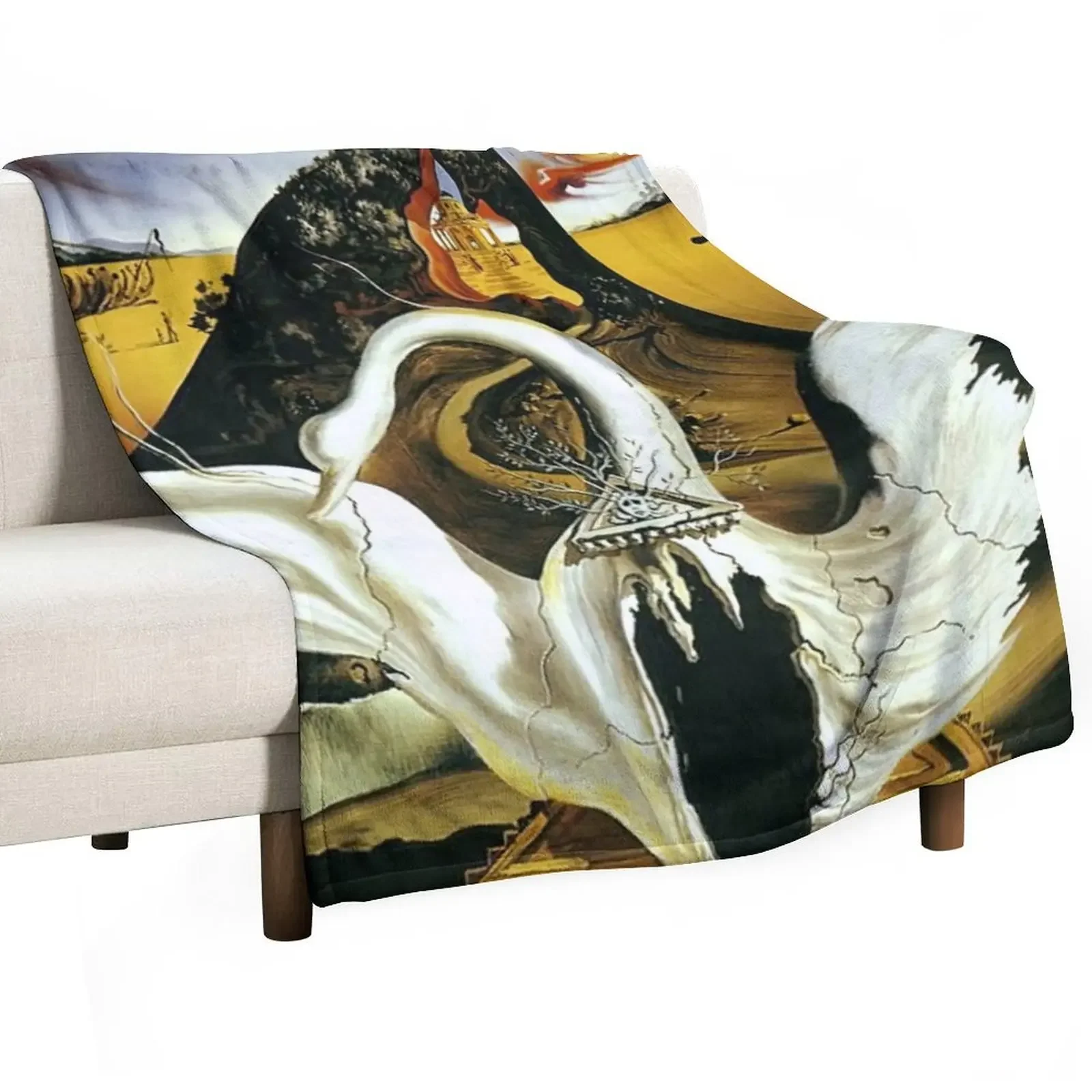 

salvador dali digital painting salvador dali artwork Throw Blanket Custom Furrys Blankets