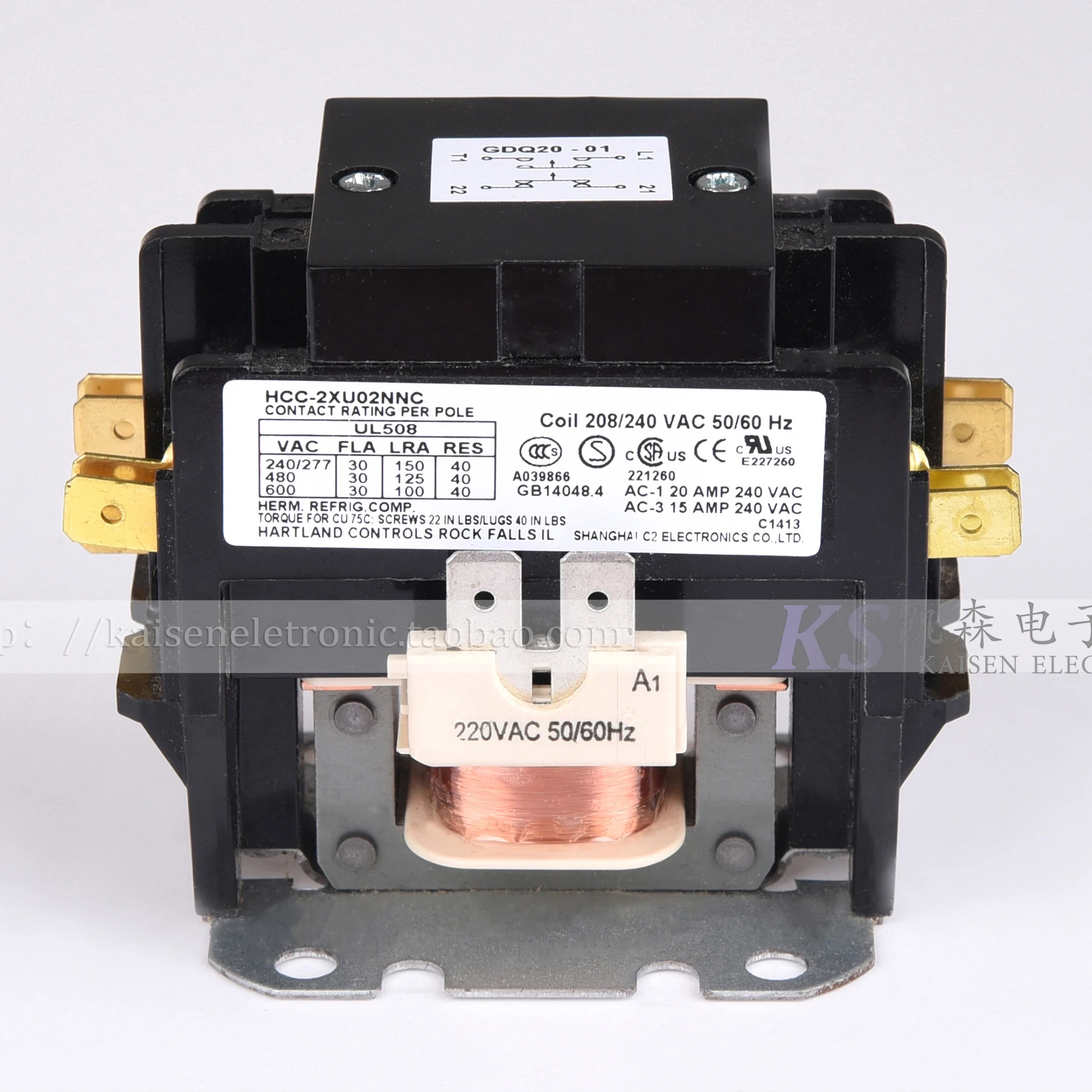 

Substitute CJX9B-25S/01 normally open/normally closed auxiliary contact AC contactor of air conditioner HCC-2XU02NNC