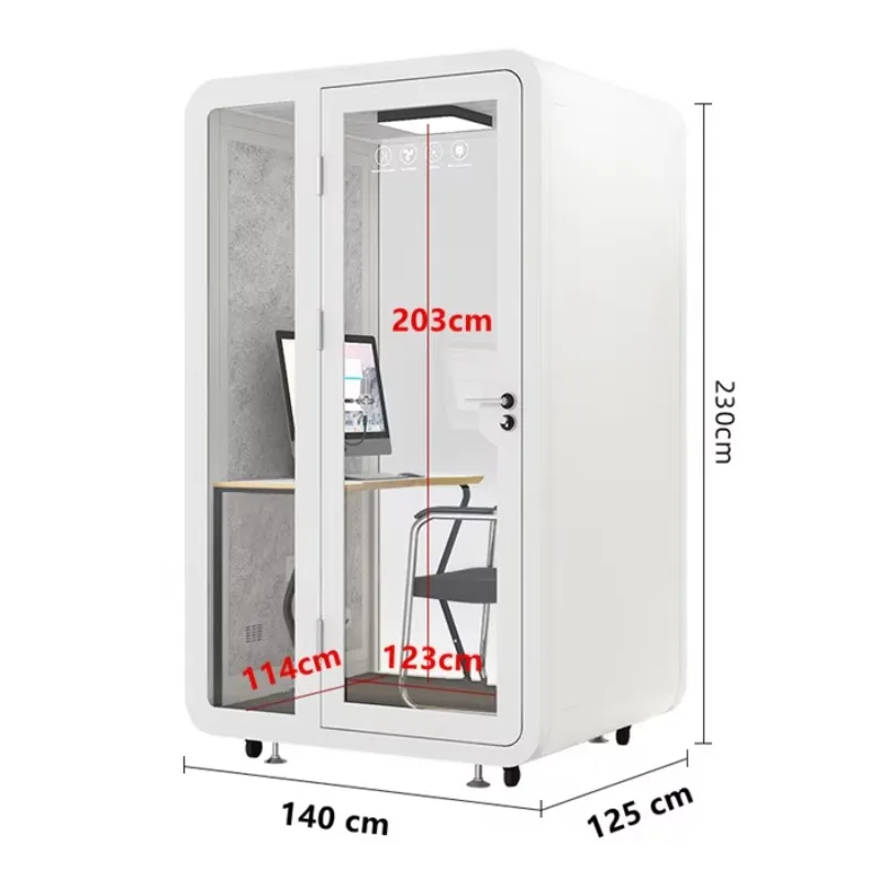 Movable Silent Cabin Customized Modular Acoustic Coworking Pod Sound Insulated Privacy Space